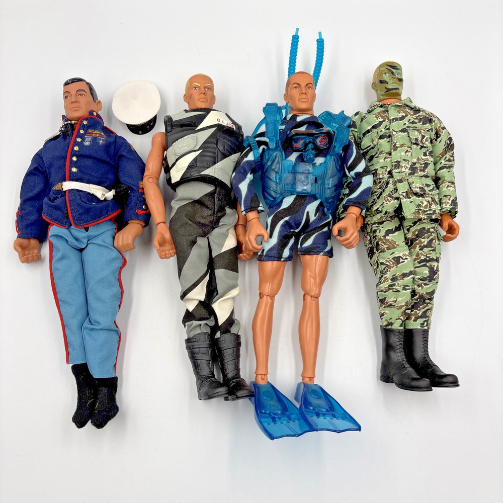 Lot of 4 Vintage 1990’s Hasbro GI Joe 12" Action Figures COMES AS IS